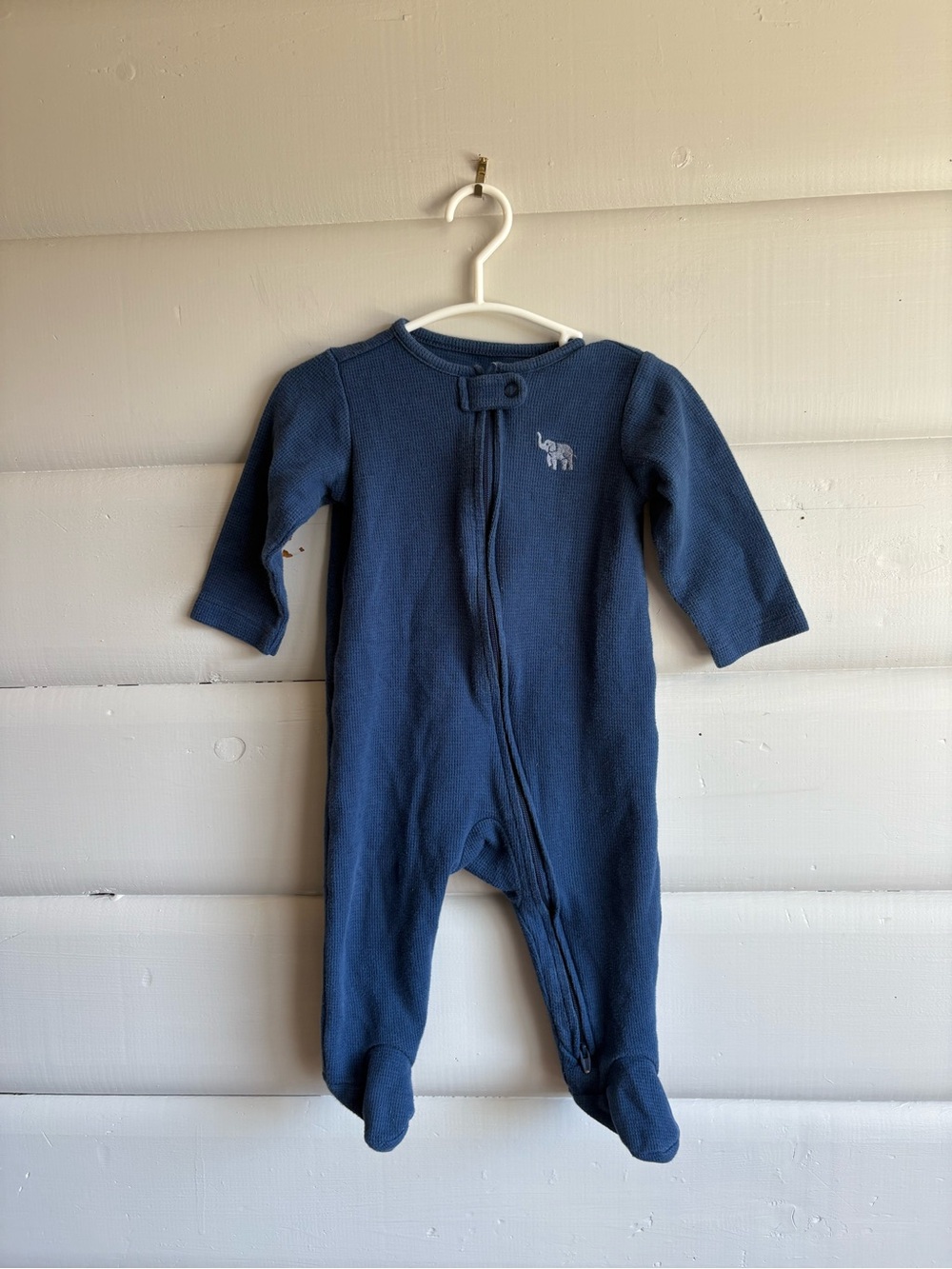 4/$25 Carter’s 6-9M Double Zip Footed Sleeper Blue Elephant